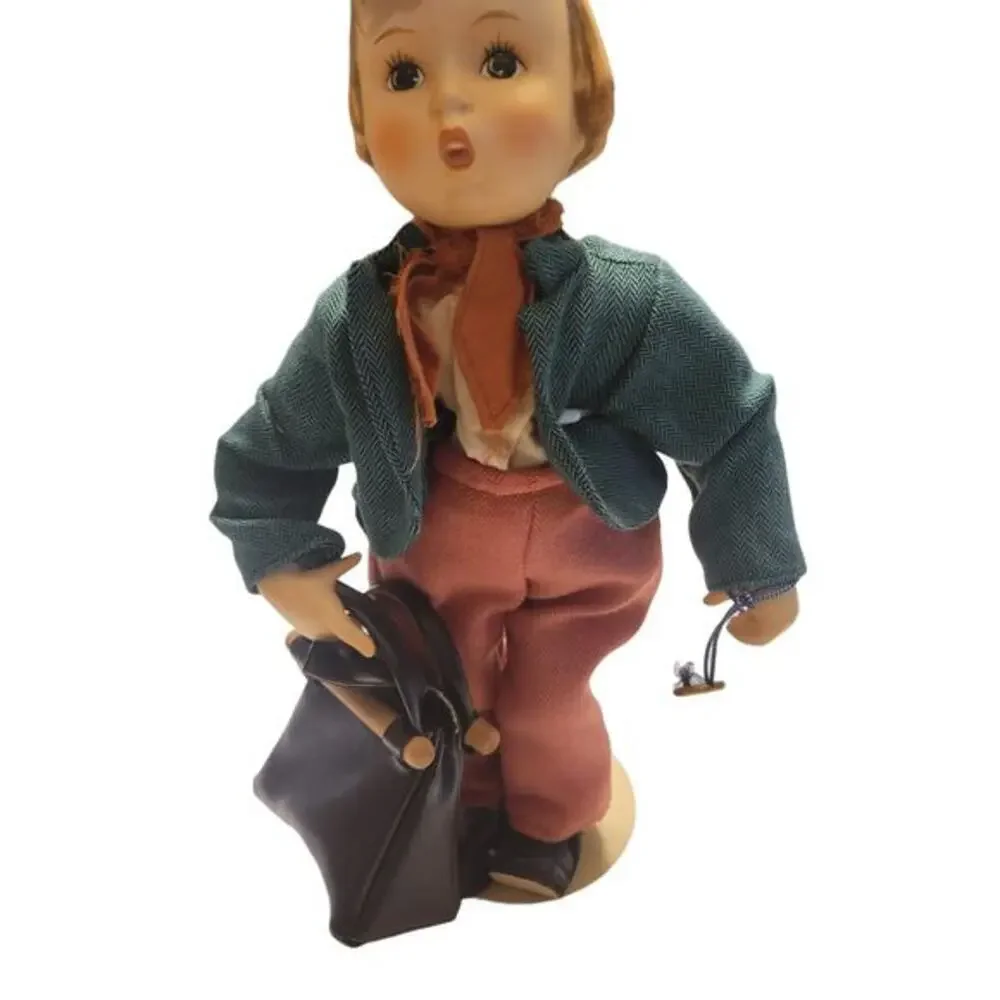 Vintage 60s Goebel Doll Porcelain Bag Neck Scarf Tag Shoes Socks Jacket Pants